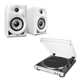 Audio-Technica AT-LP60XBT-WH + Pioneer DM-40BT-W Bluetooth høyttalere 