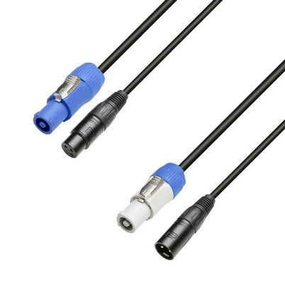 Powercon & XLR Kombikabel (1,5 Meter - DMX)