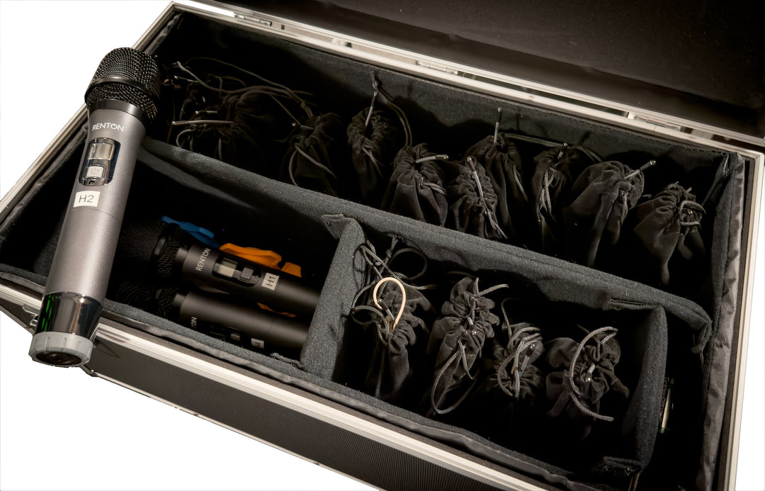 Renton Rack Trådløst Kombi System (8 Håndholdt + 8 Headset)