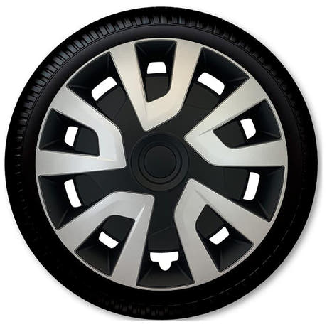 15" Revo VAN Sølv/Black hjulkapselsett