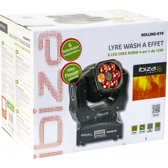 Ibiza Rolling Eye LED (6x12W)