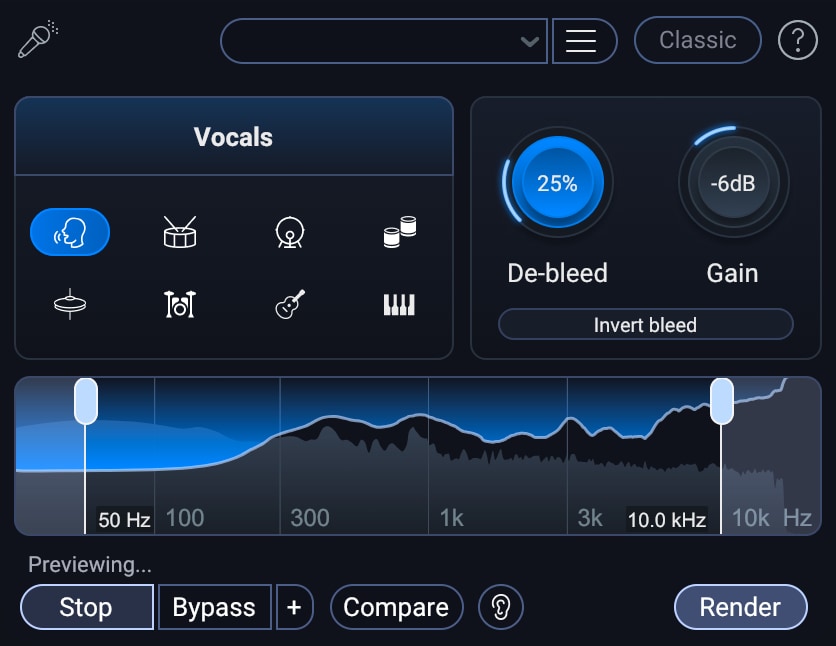 RX 12 Standard: CRG fra ethvert betalt iZotope-produkt