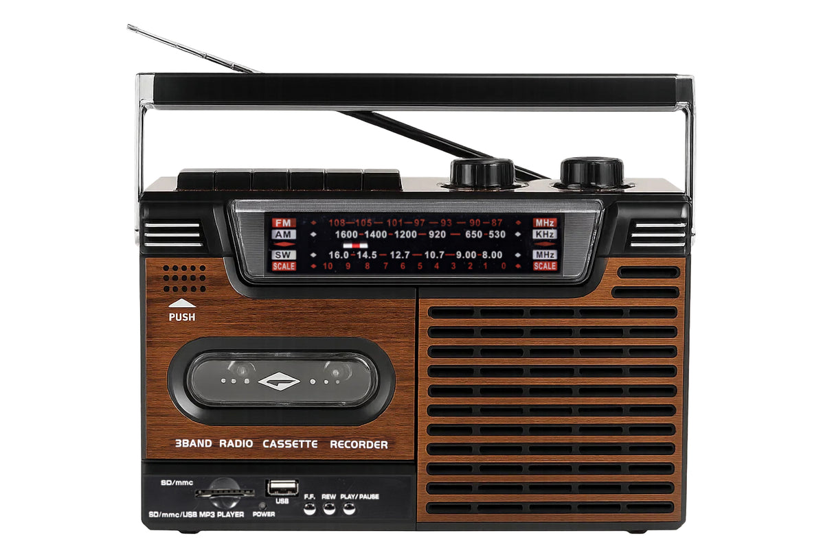 Studio 57 Kassettspiller m. FM & Bluetooth, Brun