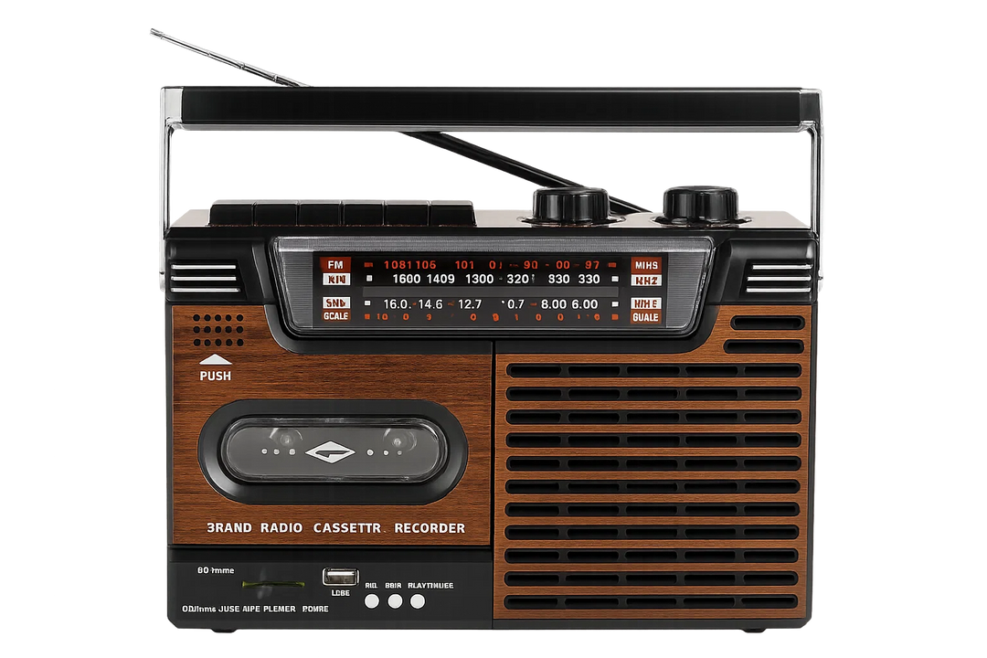 Studio 57 Kassettspiller med FM og Bluetooth, Brun + Kassettbånd