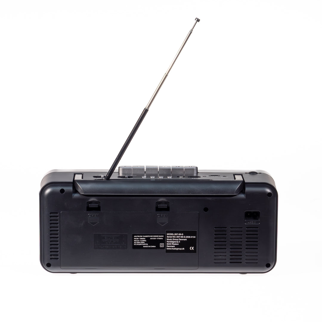 Studio 57 - Kassettspiller m. FM & Bluetooth, Grå