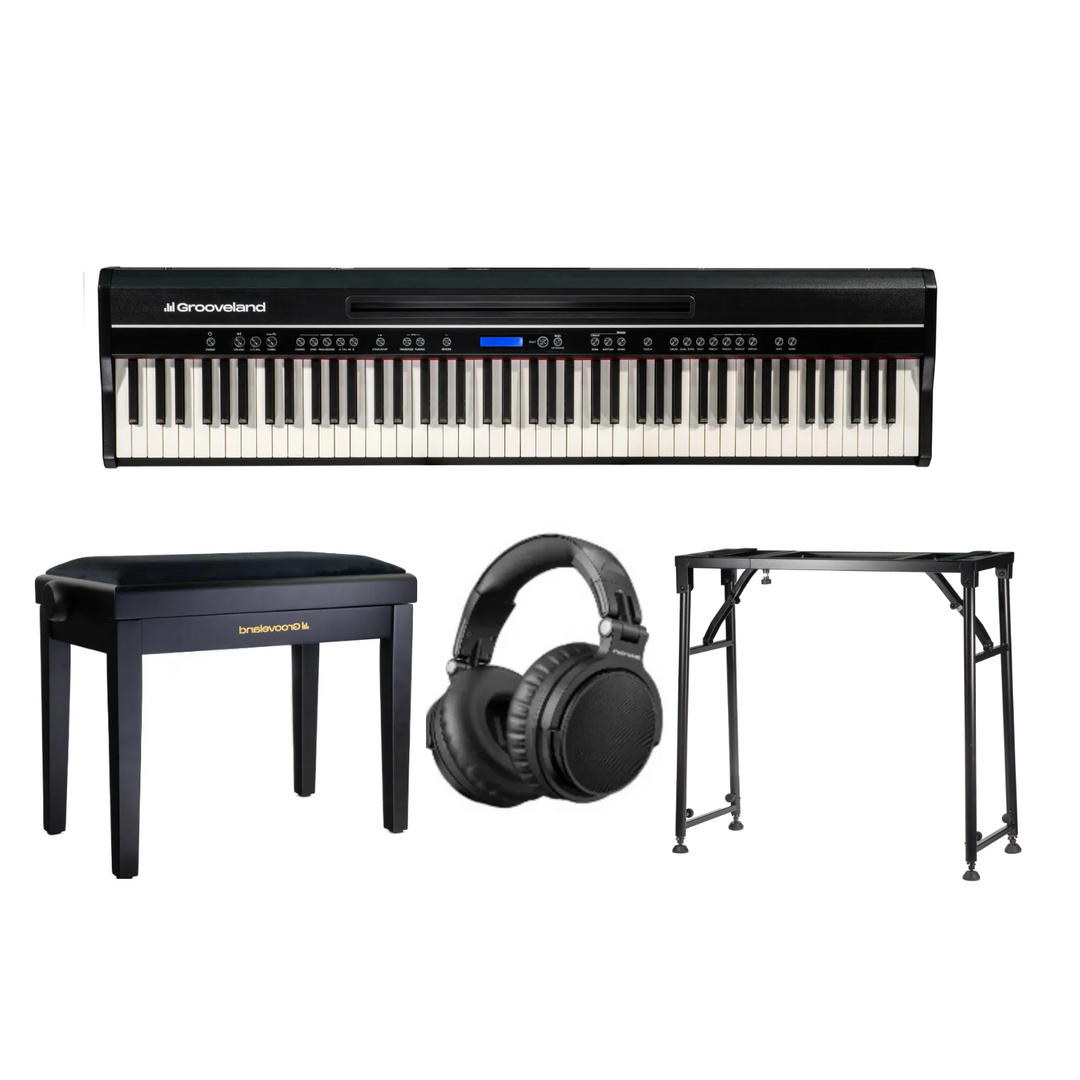 Grooveland FP80 El Piano (Svart) Komplett Pakke