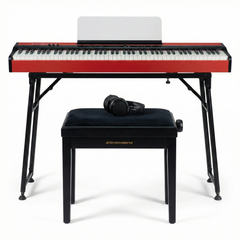 Grooveland FP80 El Piano (Rød) Komplet Bundle