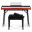 Grooveland FP80 El Piano (Rød) Komplet Bundle