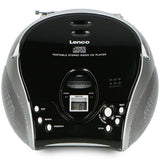 Bærbar stereo FM-radio med CD-spiller Svart/sølv