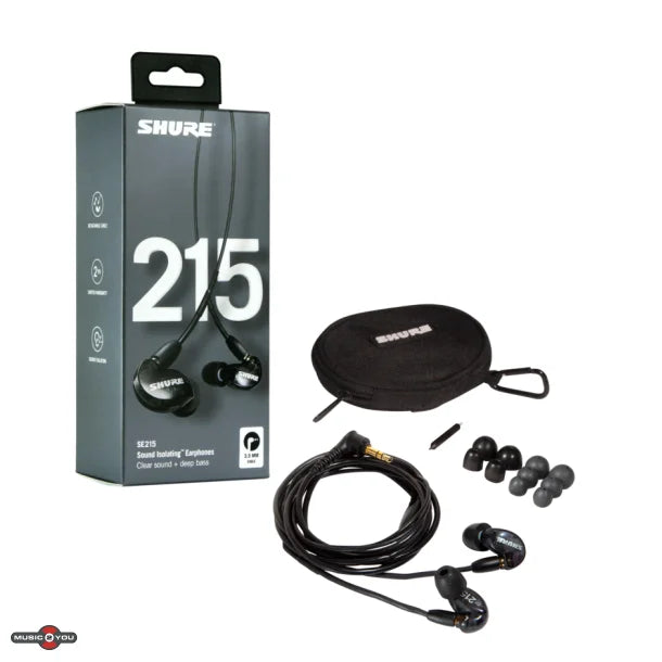 Shure SE215 øretelefoner (svarte)