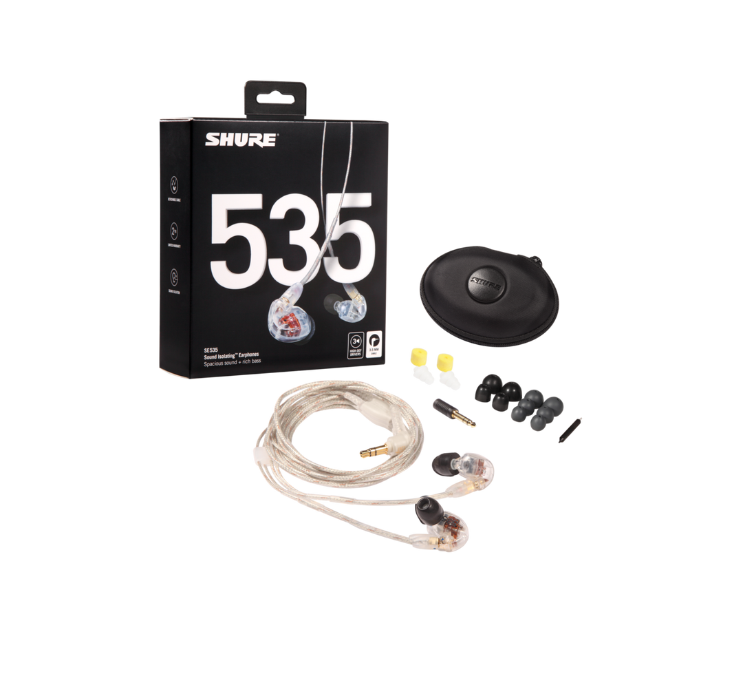 Shure SE535 - In-Ear Høretelefoner (Clear)