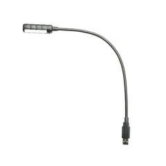 Adam Hall Stands SLED 1 ULTRA USB C - Svanehalslampe, USB-plugg, 4 COB-LED’er og valgfrie farger