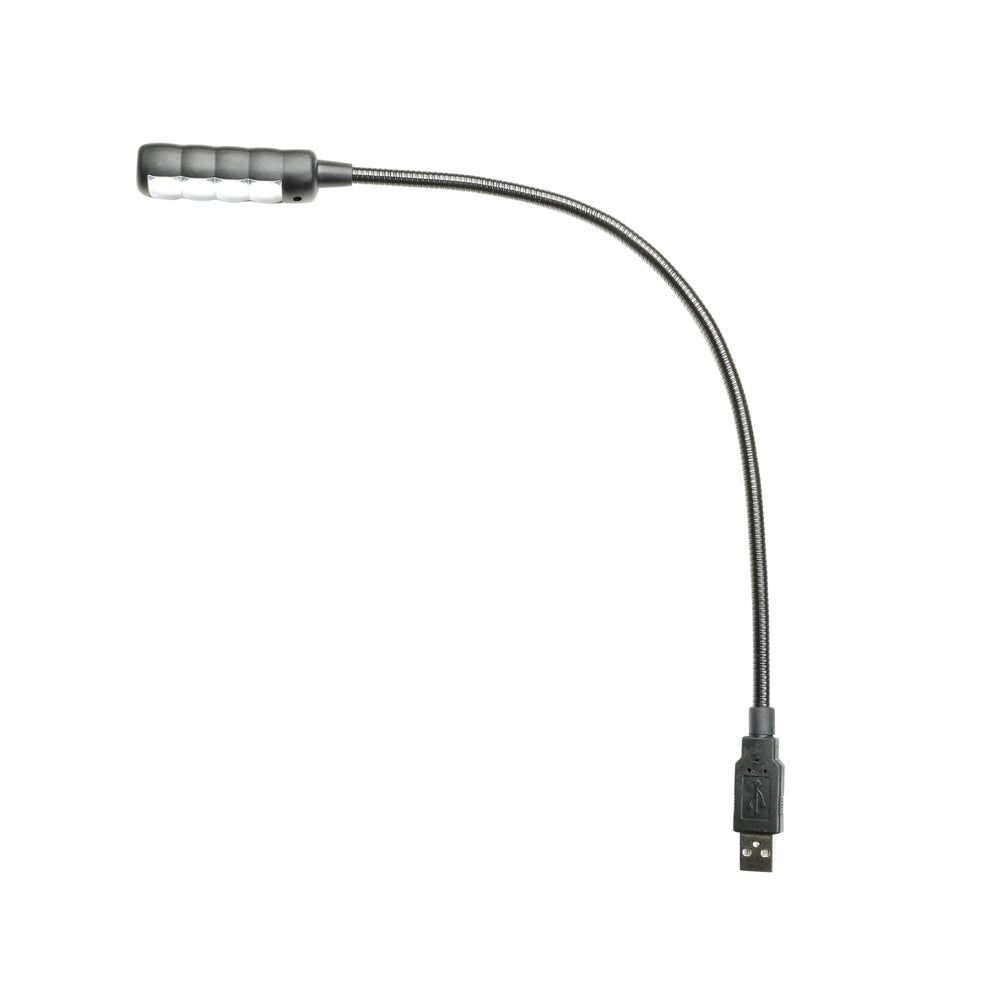 Adam Hall Stands SLED 1 ULTRA USB C - Svanehalslampe, USB-plugg, 4 COB-LED’er og valgfrie farger