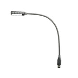 Adam Hall Stands SLED 1 ULTRA USB C - Svanehalslampe, USB-plugg, 4 COB-LED’er og valgfrie farger
