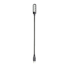 Adam Hall Stands SLED 1 ULTRA USB C - Svanehalslampe, USB-plugg, 4 COB-LED’er og valgfrie farger