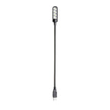 Adam Hall Stands SLED 1 ULTRA USB C - Svanehalslampe, USB-plugg, 4 COB-LED’er og valgfrie farger