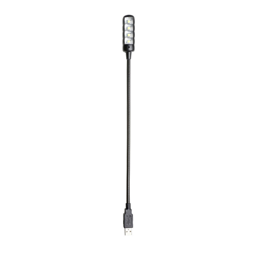 Adam Hall Stands SLED 1 ULTRA USB - svanehalslampe, USB-plugg, 4 COB-LED’er