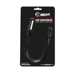 Adam Hall Stands SLED 1 ULTRA USB - svanehalslampe, USB-plugg, 4 COB-LED’er