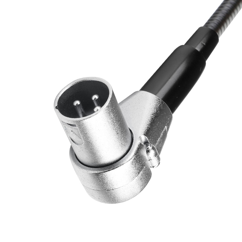 Adam Hall Stands SLED 1 ULTRA XLR 3 A - Vinklet 3-polet XLR-svanehalslampe med 4 COB-LED'er