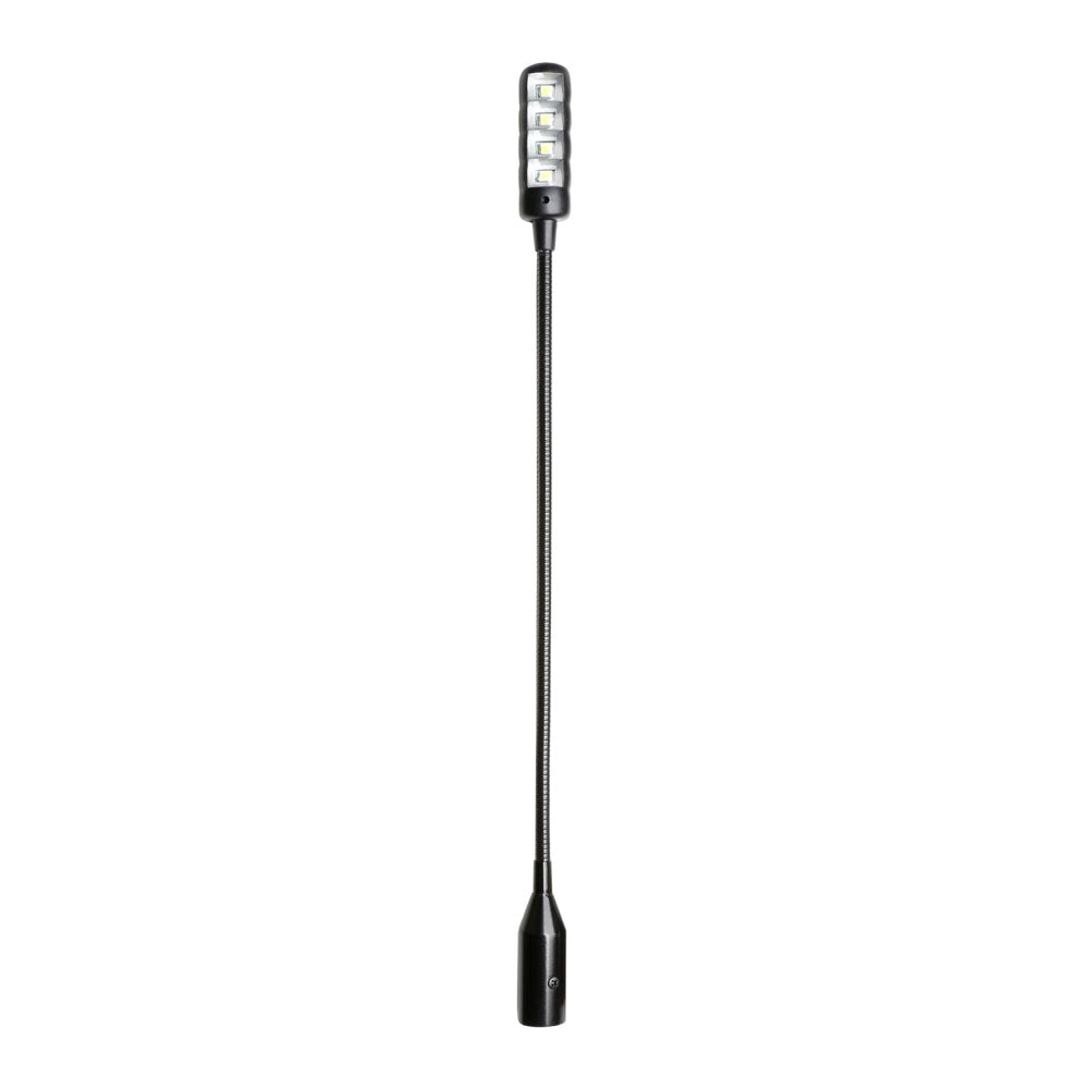 Adam Hall Stands SLED 1 ULTRA XLR 3 - 3-polet XLR-svanehalslampe med 4 COB-LED'er