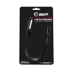 Adam Hall Stands SLED 1 ULTRA XLR 3 - 3-polet XLR-svanehalslampe med 4 COB-LED'er