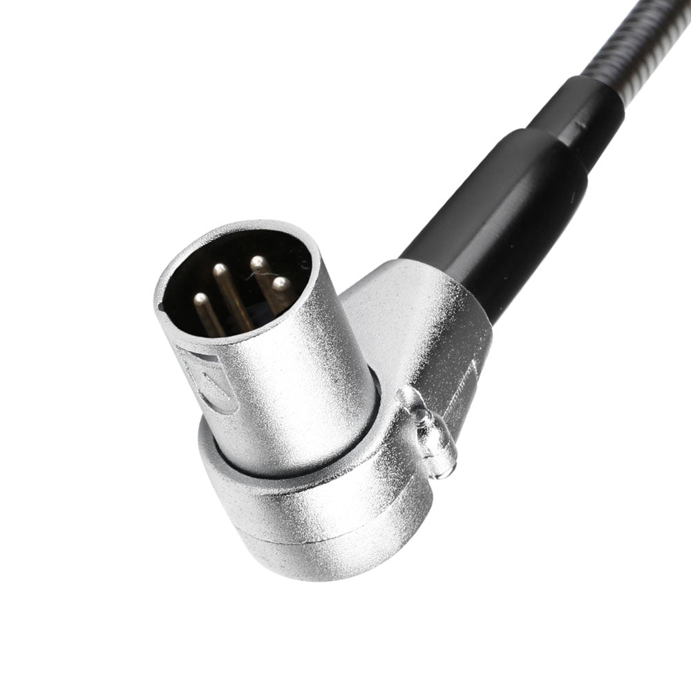 Adam Hall Stands SLED 1 ULTRA XLR 4 A - Vinklet 4-polet XLR-svanehalslampe med 4 COB-LED'er