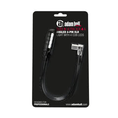 Adam Hall Stands SLED 1 ULTRA XLR 4 A - Vinklet 4-polet XLR-svanehalslampe med 4 COB-LED'er