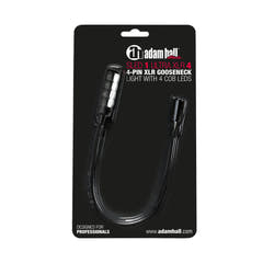 Adam Hall Stands SLED 1 ULTRA XLR 4 - 4-polet XLR svanehalslampe med 4 COB-LED-er