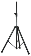 Høyttalerstativ i aluminium (svart, 30 kg, 1,80 m)
