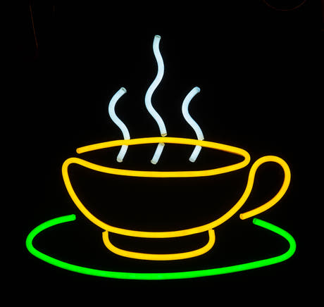 Neonskilt "Kaffekopp" (48cm)
