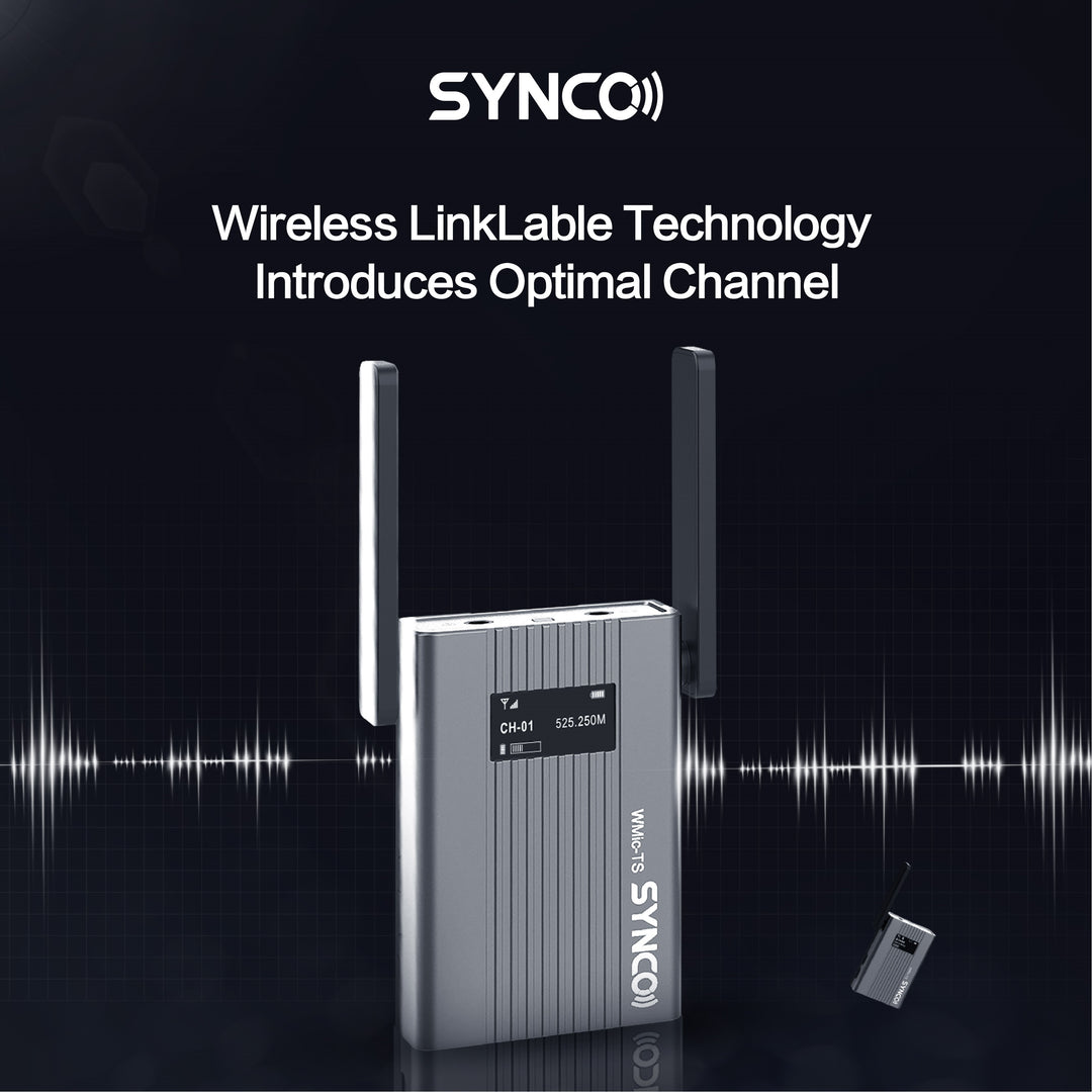 Synco trådløst mikrofonsett 1 TX / 1 RX UHF 525 MHz-539.7 MHz