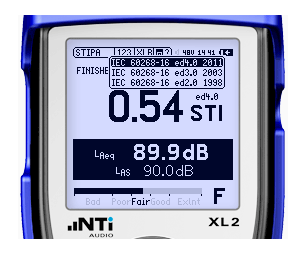NTI XL 2 STIPA håndholdt lyd- og akustisk analysator