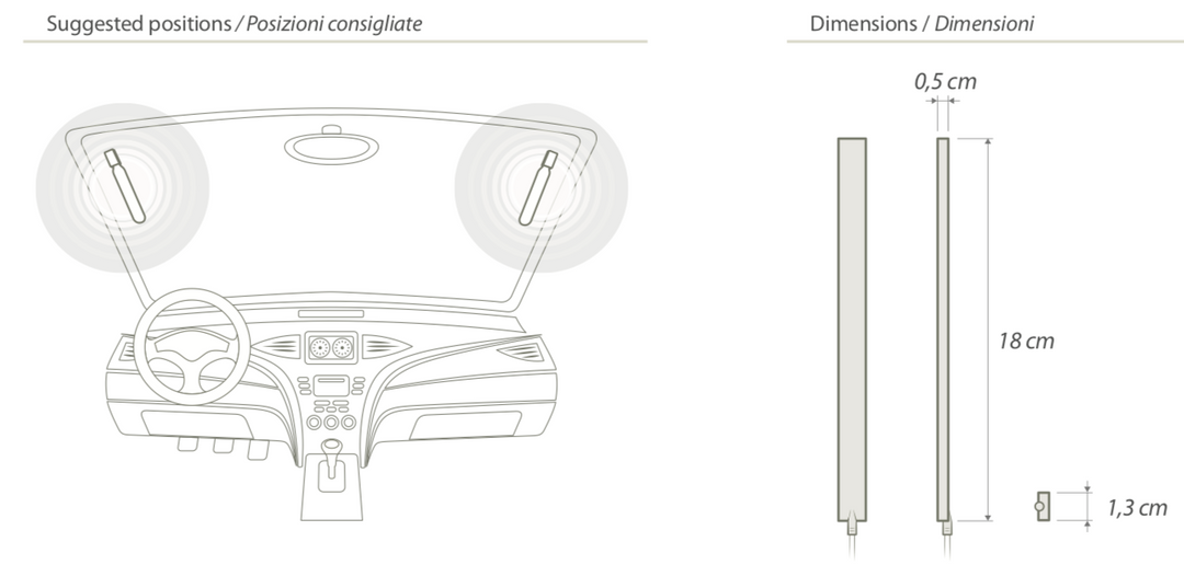 Calero DAB+ frontruteantenne