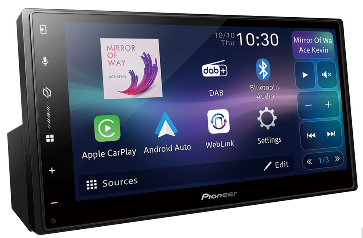 Pioneer SPH-DA77DAB Trådløs Apple CarPlay , DAB- radio og Bluetooth