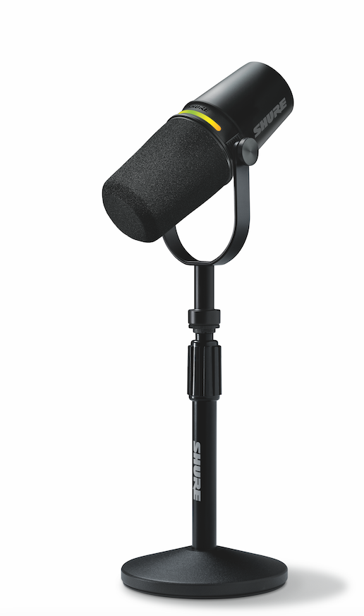 Shure MV7+ Podcast-mikrofon med stativ