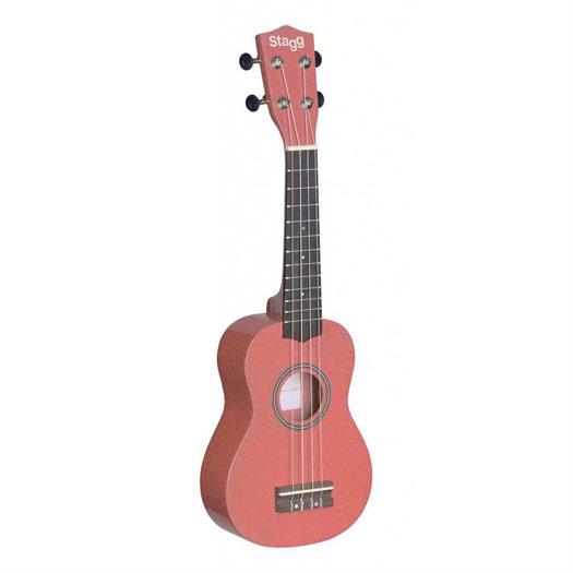 Stagg US-LIPS Sopranukulele med gigbag (Rød)