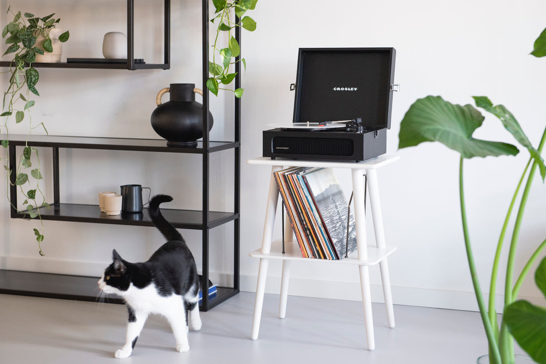 Crosley - Manchester Platespiller Møbel (Hvit)