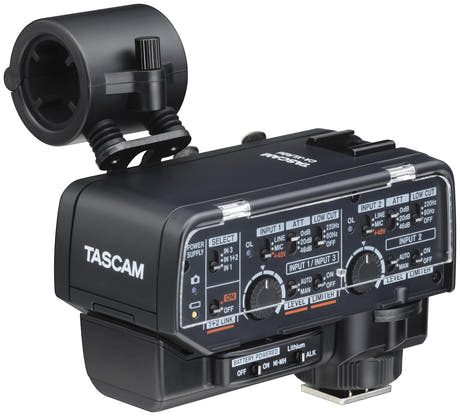 Tascam CA-XLR2D mikrofonadapter for kamera, Analog input