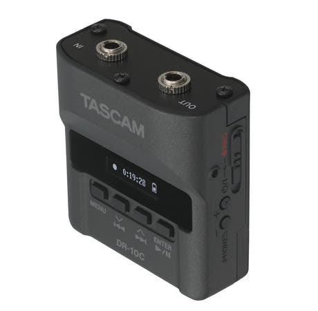 Tascam DR-10CH opptaker for Shure lavalier