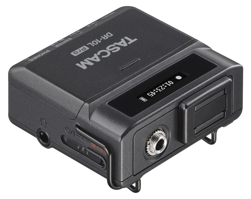 Tascam DR-10L Pro-opptaker med lavaliermikrofon, svart