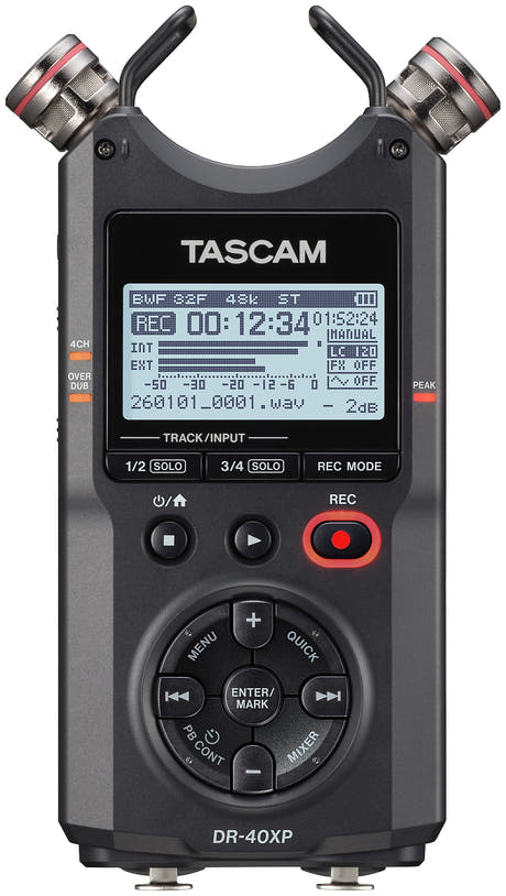 Tascam DR-40XP håndholdt opptaker, diktafon