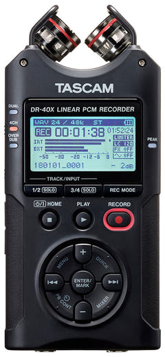 Tascam DR-40X håndholdt optaker, diktafon