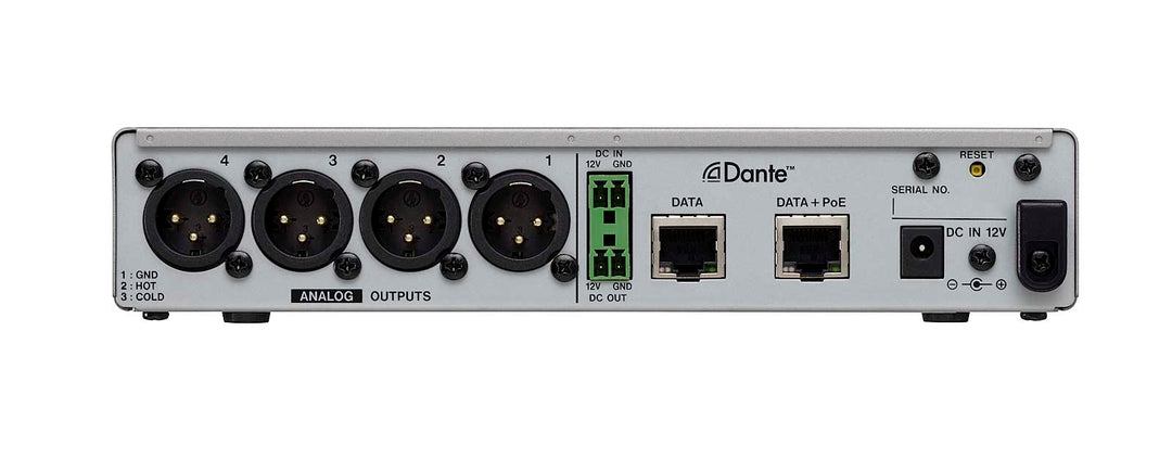 Tascam MM-4D IN Analog Dante-omformer med 4 kanaler, XLR
