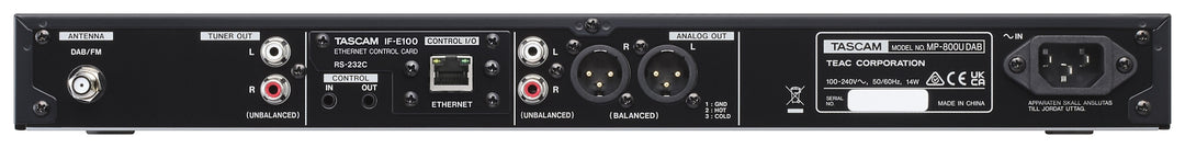Tascam mediespiller med SD/USB og DAB/FM-tuner