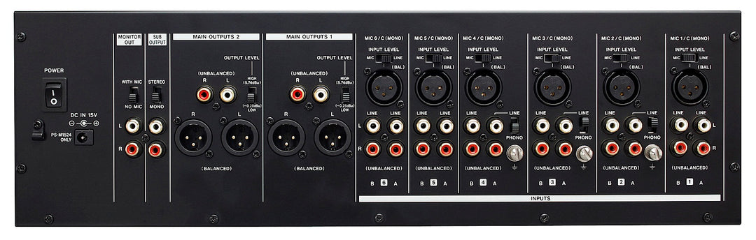 Tascam MZ-372 installasjonsmikser 2 soner 7 mic/line input