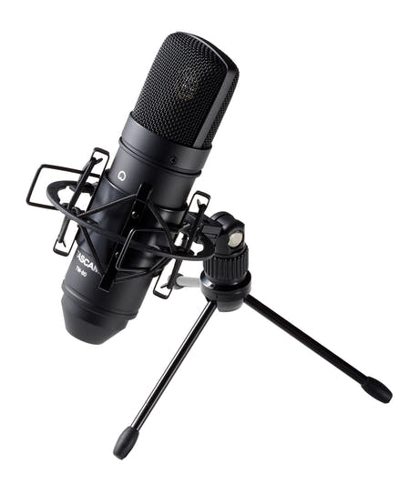 Tascam TM-80 kondensatormikrofon inkl. oppheng, svart