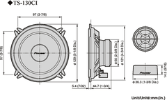 Pioneer TS-130Ci bilhøyttaler (13 cm, 5,25")