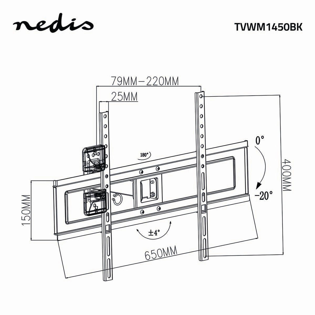 Tv -feste fullt bevegelig (37-70", 35 kg)