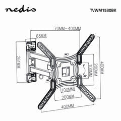 TV feste fullt bevegelig med 3 dreiepunkter (23-55", 30 kg)