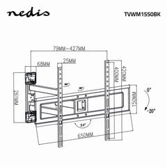 Tv -feste fullt bevegelig (37-70", 25 kg)